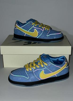 Классные кроссовки nike sb dunk low powerpuff girls bubbles голубые унисекс 36-45 р6 фото