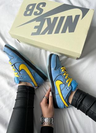 Классные кроссовки nike sb dunk low powerpuff girls bubbles голубые унисекс 36-45 р5 фото