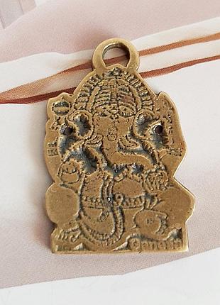 Кулон латунь ганеша бронза
