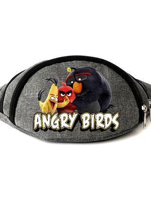 Сумка бананка енгрі бердс на пояс cappuccino toys angry birds heroes 3 сіра
