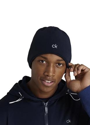 Двусторонняя шапка calvin klein флис