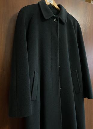 Кашемировое шерстяное пальто темно-зеленое 100% lana шерсть кашемир3 фото