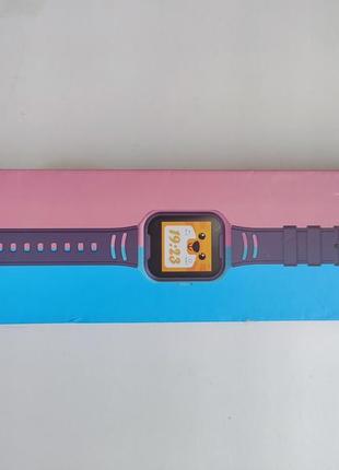 Детские умные часы с видео звонком smart watch a36 original 4g gps с фонариком водонепроницаемые розовые