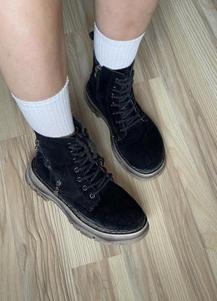 Ботинки демисезон осенние 36 37 размер весенние черные сапоги ботинки10 фото