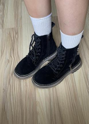 Ботинки демисезон осенние 36 37 размер весенние черные сапоги ботинки2 фото