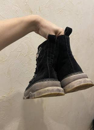Ботинки демисезон осенние 36 37 размер весенние черные сапоги ботинки7 фото