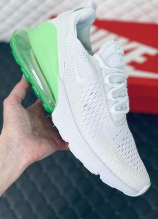 Nike air max 270 white кроссовки мужские белые найк аир макс 270 весна8 фото