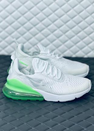 Nike air max 270 white кроссовки мужские белые найк аир макс 270 весна2 фото