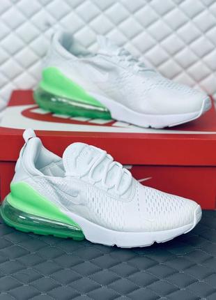 Nike air max 270 white кроссовки мужские белые найк аир макс 270 весна4 фото