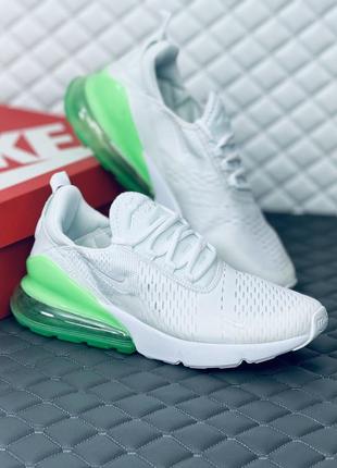 Nike air max 270 white кроссовки мужские белые найк аир макс 270 весна9 фото