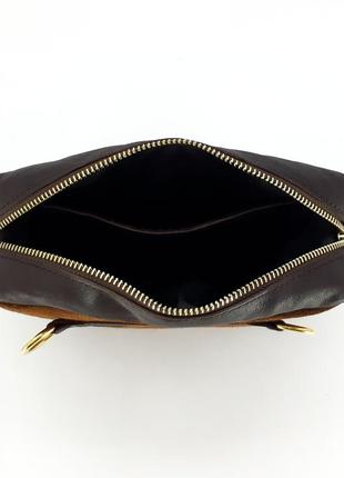 Поясная сумка женская "кориандр" (коричневый)6 фото