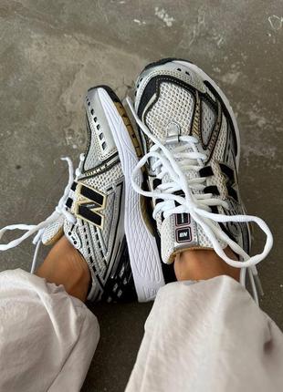 Кросівки new balance 1906 “gold/silver/black” premium сірі жіночі / чоловічі