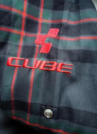 Рубашка  cube  work long sleeve shirt black-red (l)8 фото