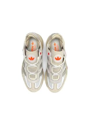 Женские кроссовки adidas niteball beige orange7 фото