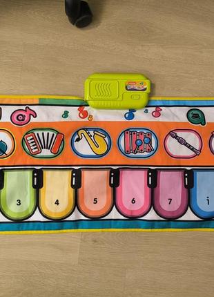 Детский музыкальный игровой коврик пианино фортепиано