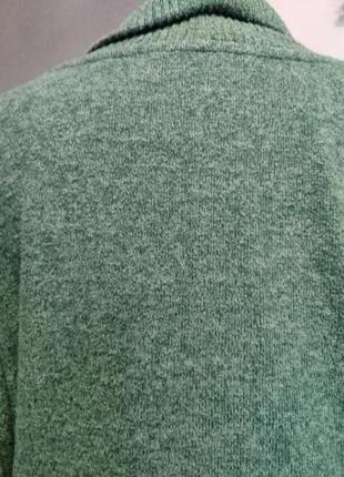 Кофта свитер джемпер v образный вырез с отворотом батал6 фото