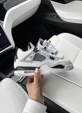 Кросівки jordan 4 white black10 фото