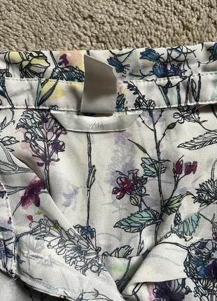 Нежная полупрозрачная блуза в цветы7 фото