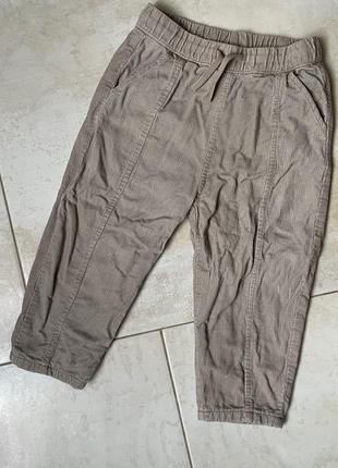 Вельветовые бежевые брюки zara