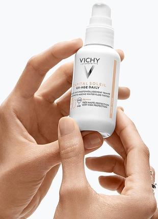 Vichy capital soleil uv-age daily fluid сонцезахист тонуючий флюід проти старіння шкіри spf50+ 40мл