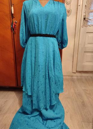 Вінтажне блакитне плаття для фотосесії.1 фото
