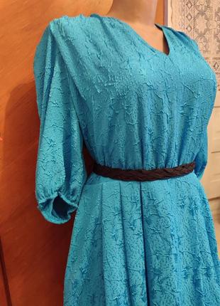 Вінтажне блакитне плаття для фотосесії.2 фото