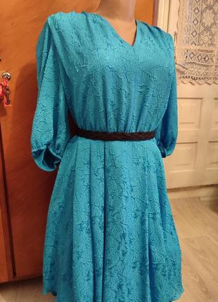 Вінтажне блакитне плаття для фотосесії.5 фото