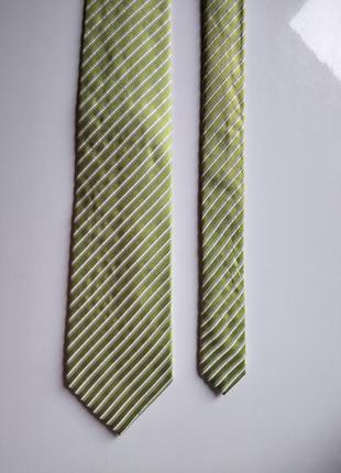 Краватка karl lagerfeld салатова смугаста галстук2 фото