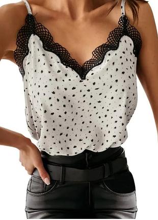 Майка с кружевом