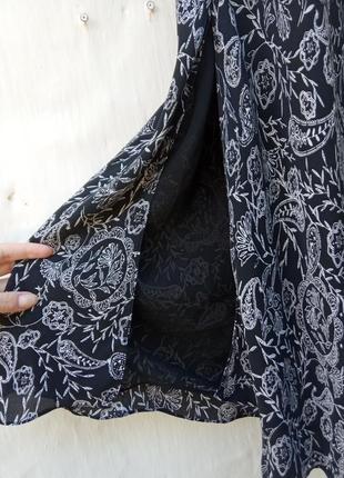 Красивая легкая черная 💯 шелковая юбка макси в принт цветы 💮 merona4 фото