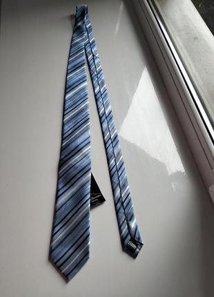 Нова синя краватка смугаста галстук tom harrison2 фото