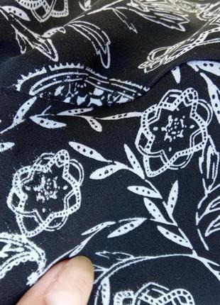 Красивая легкая черная 💯 шелковая юбка макси в принт цветы 💮 merona5 фото