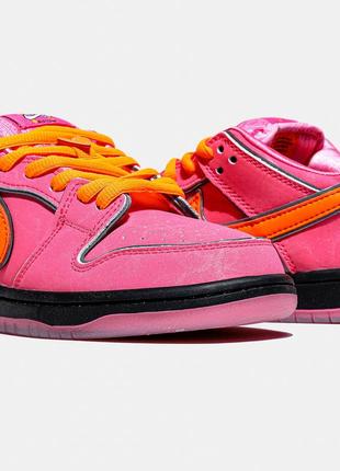 Кроссовки nike sb dunk low "powerpuff girls - blossom"9 фото