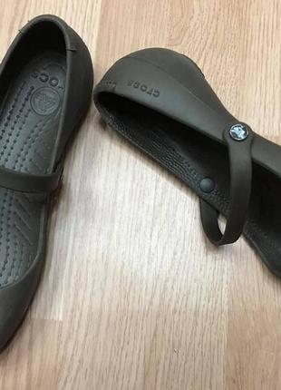 Кроксы crocs балетки туфли хакки w7 р.36,5-37 ст.24см1 фото