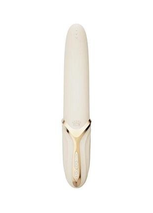 Вибратор zalo – eve ivory white, вибрация + ротация, имитация язычка, подогрев до 39 °c 4