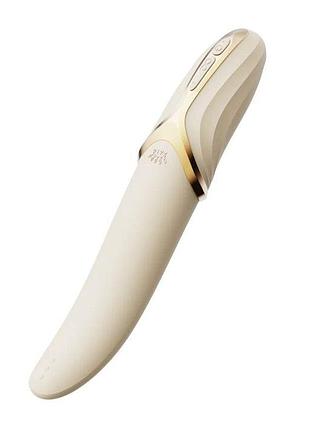 Вибратор zalo – eve ivory white, вибрация + ротация, имитация язычка, подогрев до 39 °c 6