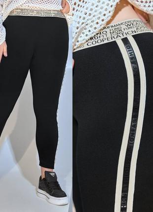 Лосини чорні з лампасом  рр 50-62