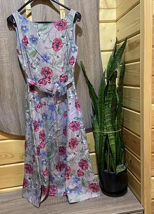 Платье из льна бренда laura ashley