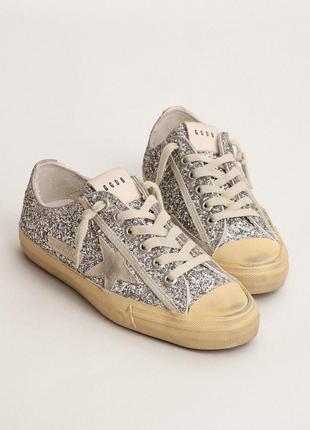 Кеды v-star ltd in silver glitter with ice-gray suede star3 фото