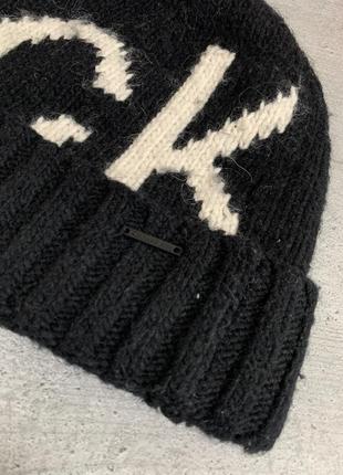 Calvin klein зимняя шерстяная + альпака шапка оригинал2 фото