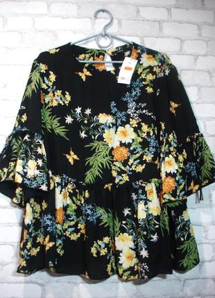 Шифонова блуза-туніка із широким рукавом "george"  в'єтнамам