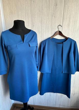 Комплект два платья и короткий пиджак ручная работа, качественная легкая ткань, размер m-l