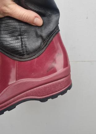 Резиновые ботинки сапоги на флисе уценка3 фото