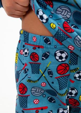 Легкая пижама с мячиками, легкая пижама с мячиками, хлопковая пижама для мальчика с мячами4 фото