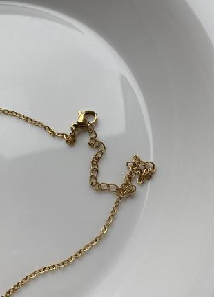 Золотистый минималистичный кулон сердце, подвеска, цепочка8 фото