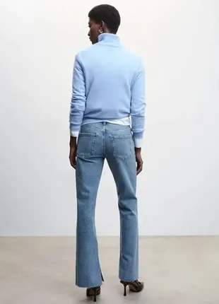 Стильные голубые джинсы с разрезами mango, размер м.3 фото