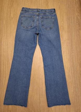 Стильные голубые джинсы с разрезами mango, размер м.7 фото