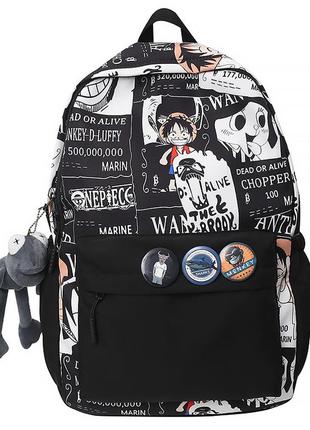 Рюкзак lesko 83124 black 20l з аніме підлітковий чорний