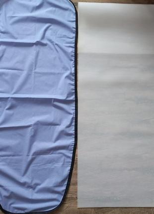 Чехол на гладильную доску (130×50) голубой premium 100% хлопок2 фото