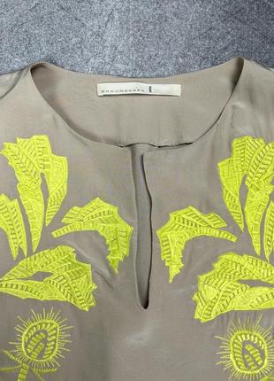 Блуза сорочка шовкова з вишивкою вишиванка schumacher3 фото